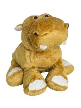 Ganz Webkinz Mudd Hippo Plush 8" Soft Tan Stuffed Animal Collectible Zoo